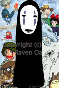 A collage of characters from Studio Ghibli