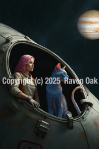 Freedom, Copyright 2025 by Raven Oak. Artwork features the Chathula creatures from the Boahim Trilogy as well as a yet unnamed character.