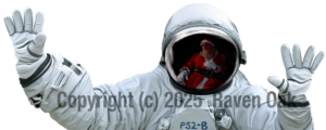 Spaced, copyright 2025 by Raven Oak. Artwork features on the special edition cover for The Bell Ringer & Other Holiday Tales.