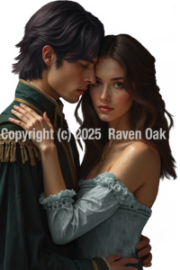Together, Copyright 2025 by Raven Oak. Artwork features the characters Margaret and Leolin from the Boahim Trilogy.